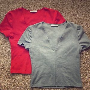 Zara v-neck tops